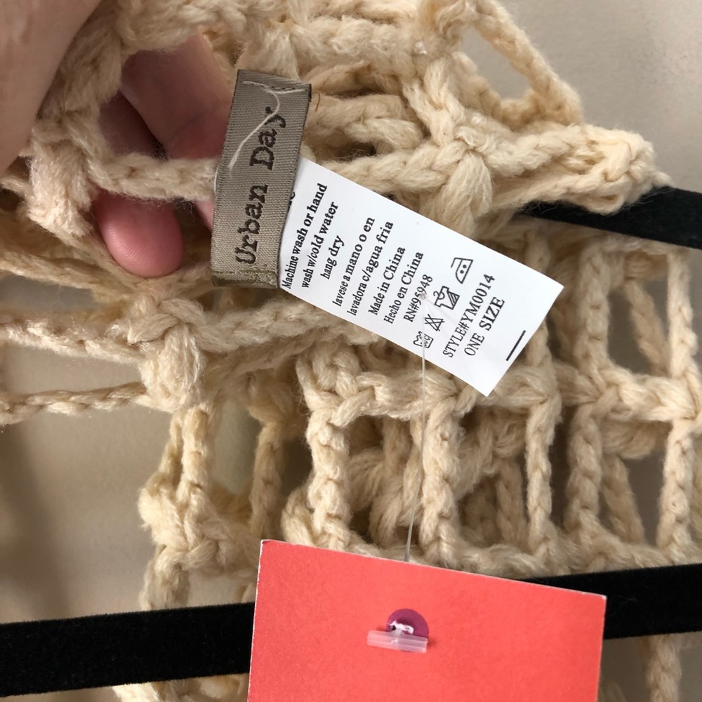 Chic Cream Crochet Infinity Scarf - Picture 4 of 5